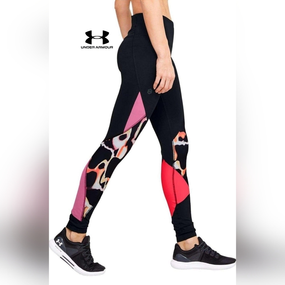 UNDER ARMOUR Rush Print Color BlocK Ankle Legging - Large